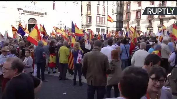 Marche contre l’indépendance de la Catalogne à Barcelone