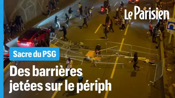 Sacre du PSG : des casseurs jettent des barrières sur le périphérique