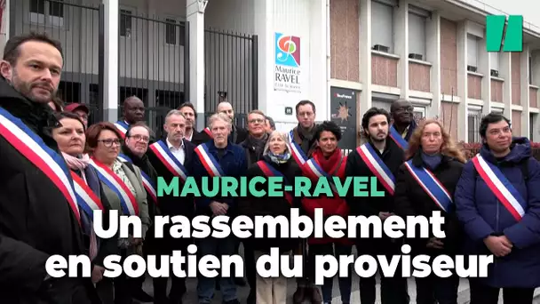 Un rassemblement en soutien du proviseur du lycée Maurice-Ravel menacé de mort