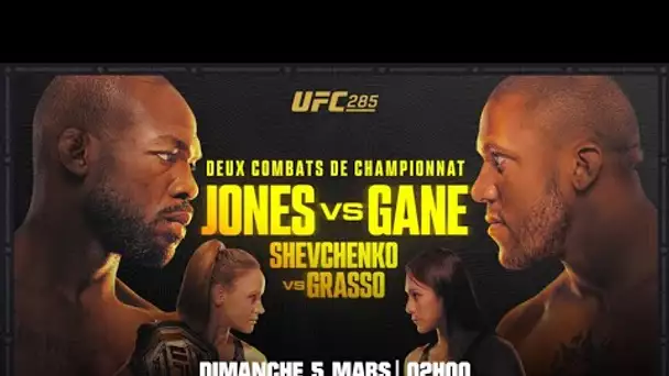 Bande-annonce UFC : Gane affronte le GOAT du MMA Jon Jones (5 mars 2h RMC Sport 2)