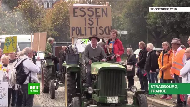 Strasbourg : des agriculteurs protestent contre les réformes de la PAC