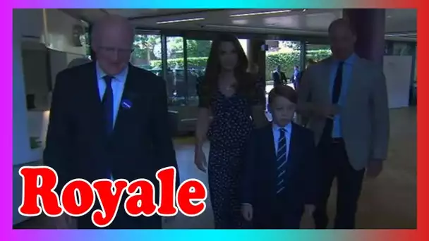 Adorable moment où le prince George embr@sse son père William avant de lui dire qu'il est trop chaud