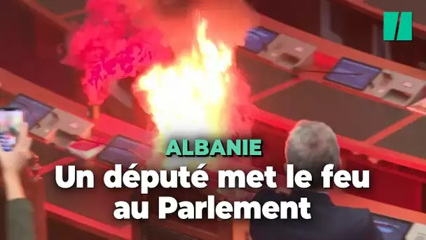 En Albanie, l’opposition met le feu à l’hémicycle pour protester contre les socialistes