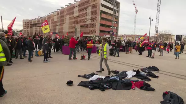 Montpellier : mobilisation des cheminots et des anti-réforme des retraites