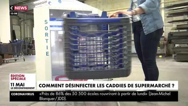 Une laverie automatique pour désinfecter les caddies de supermarchés