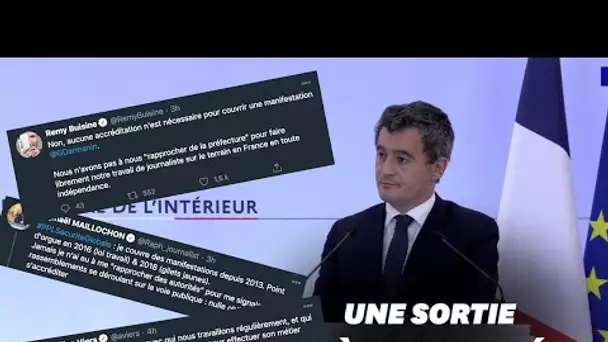 Darmanin invite les journalistes à "se rapprocher" des autorités pour couvrir les manifs