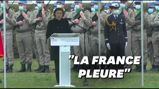 À Thierville-sur-Meuse, l'émotion de Parly lors de l'hommage aux soldats morts au Mali