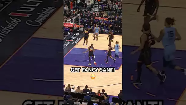 Santi Aldama with the tough layup