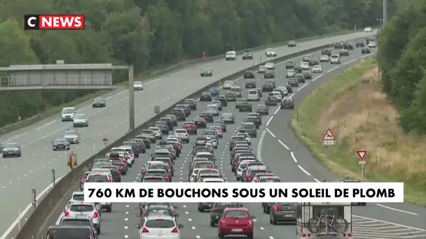 Vacances : 760 kilomètres de bouchons sous un soleil de plomb