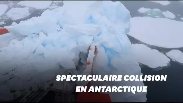 Ce brise-glace chinois a percuté un iceberg à cause d'un défaut de GPS