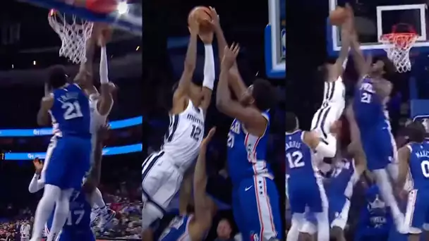 Every Angle Of Joel Embiid's MONSTER Block vs Grizzlies 👀 | February 23, 2023