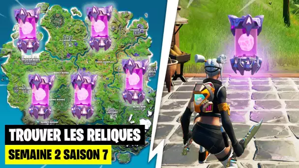 TROUVER LES RELIQUES EXTRATERRESTRES SEMAINE 2 ! (FORTNITE DEFIS SAISON 7)