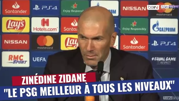 Ligue des Champions : Zidane : "Le PSG a été meilleur à tous les niveaux"