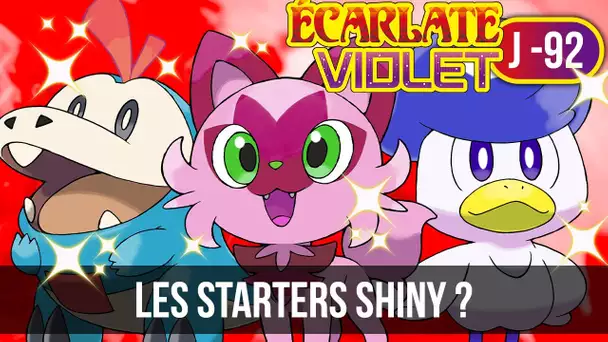 JE DEVINE LES STARTERS SHINY | POKEMON ECARLATE VIOLET | ⏰DÉCOMPTE J-92