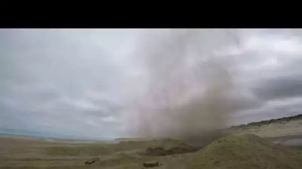 Explosion d'un bloc de défense sur la plage de Wissant le 3 septembre 2019