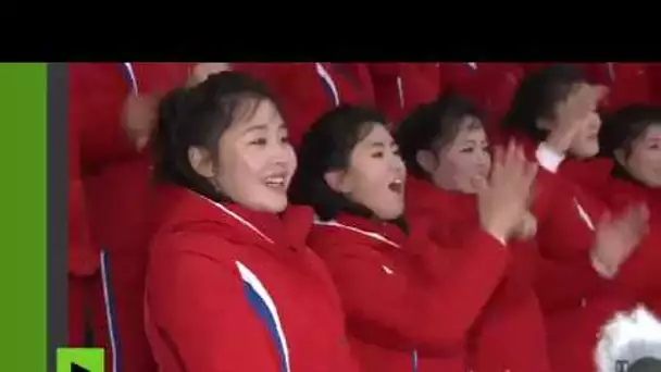 JO d&#039;hiver de Pyeongchang : quand les pom-pom girls nord-coréennes chantent