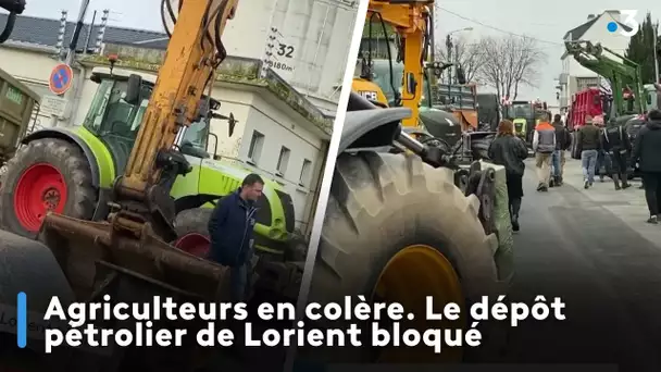 Agriculteurs en colère. Le dépôt pétrolier de Lorient bloqué