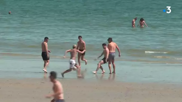 Météo exceptionnelle sur les plages déconfinées de Bretagne