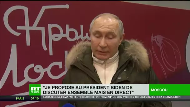Vladimir Poutine propose à Joe Biden «une discussion» diffusée en direct