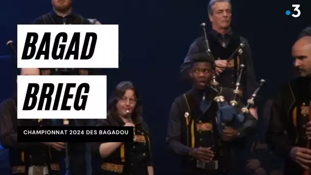 Bagad Brieg (Briec) au championnat 2024 des bagadoù au Quartz de Brest