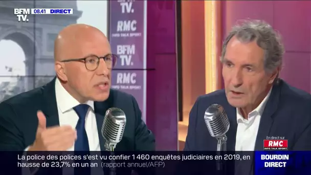 "Dire que la police est raciste est une contre vérité" assure Eric Ciotti