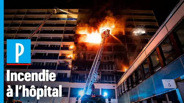 Créteil : un violent incendie à l'hôpital Henri-Mondor fait un mort et huit blessés
