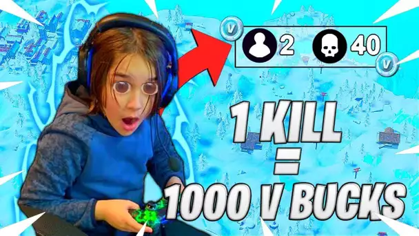 1 KILL = 1000 VBUCKS ! IL MA RUINE SUR FORTNITE !