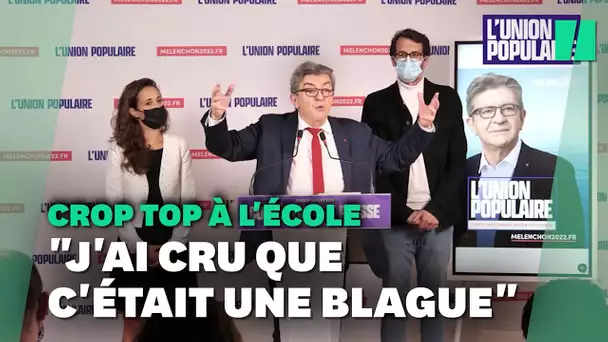 Crop top à l'école: Mélenchon compare Macron à l'ayatollah Khomeini