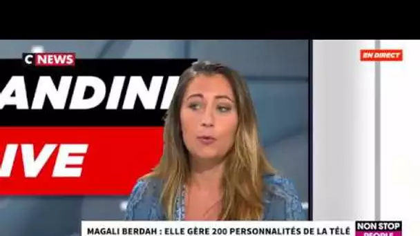 Magali Berdah (Shauna Events) émue chez Morandini