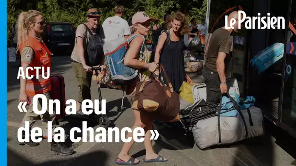 «On a eu de la chance» : en Gironde, des vacanciers évacués ont récupéré leurs affaires