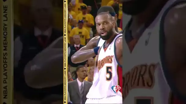 In 2007 Baron Davis had a MASSIVE dunk in one of the top plays from the Warriors’ “We Believe” run 👀