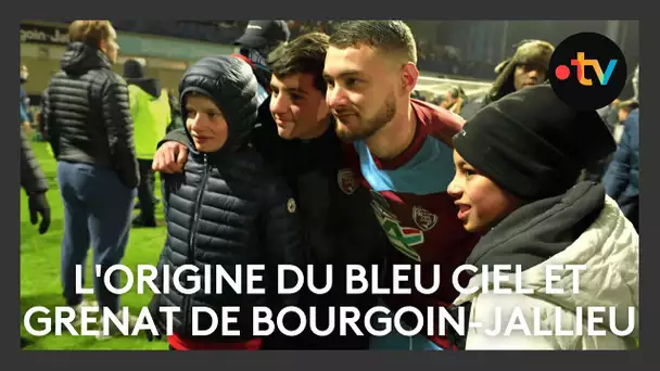 L'origine du bleu ciel et grenat de Bourgoin-Jallieu