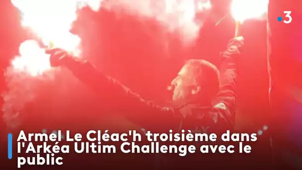 Armel Le Cléac'h troisième dans l'Arkéa Ultim Challenge avec le public