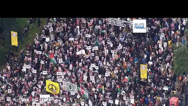 Des centaines de milliers de manifestants à travers l'Europe soutiennent les Palestiniens …