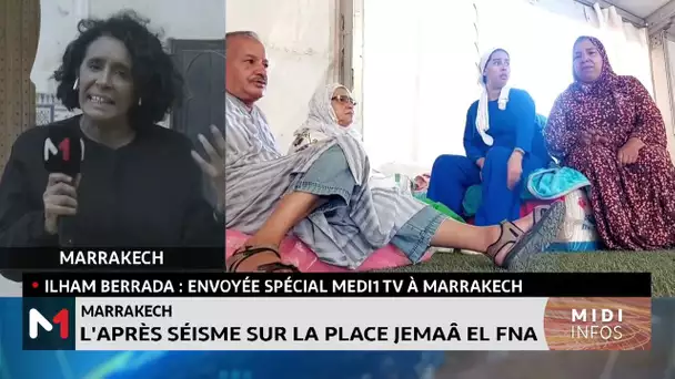Marrakech: l´après séisme sur la place Jemâa El Fna