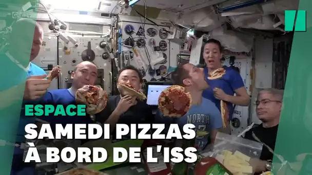 Les soirées pizzas de l'ISS ne ressemblent pas tout à fait aux nôtres