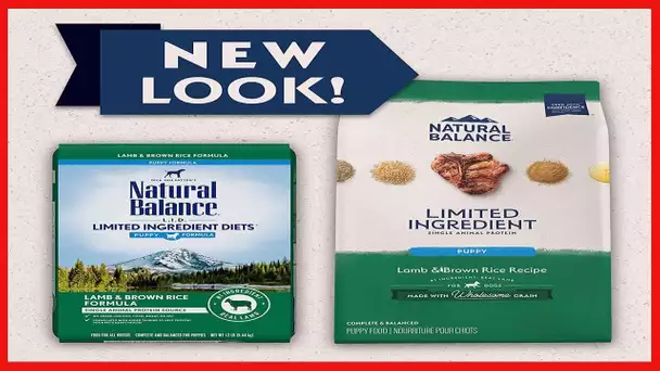 Natural Balance Limited Ingredient Diet Lamb & Brown Rice | Puppy Formula Dry Dog Food | 24-lb. Bag
