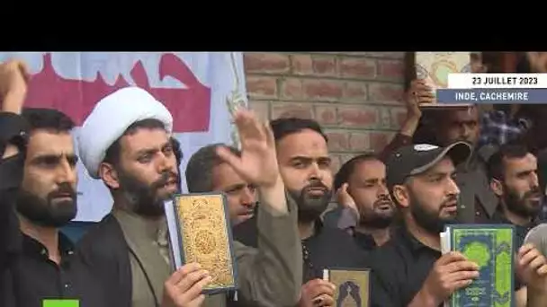 🇮🇳  Inde : les musulmans du Cachemire manifestent contre les autodafés de corans en Suède