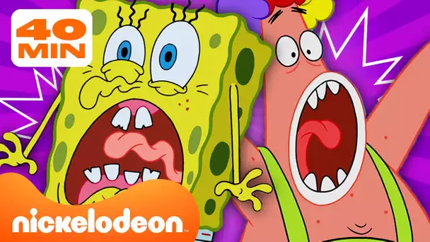 Chaque fois que Bob l'éponge et Patrick ont peur 😰 | Compilation de 40 minutes | Nickelodeon France