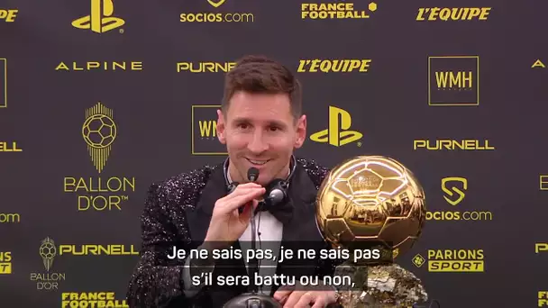 🏆⚽️ Ballon d'Or 🗨️ Messi : "Je ne sais pas si ce record sera battu un jour"
