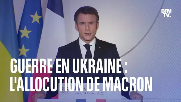 Guerre en Ukraine: l'intégralité de l'allocution d'Emmanuel Macron