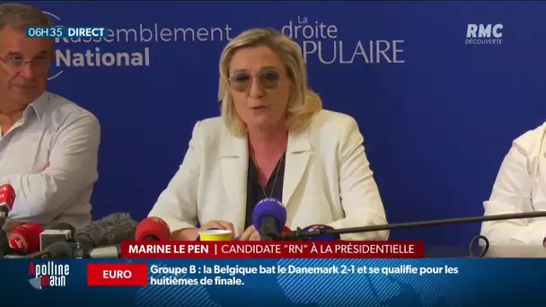 Levée du masque en extérieur: Marine Le Pen ne croit pas au "hasard du calendrier"