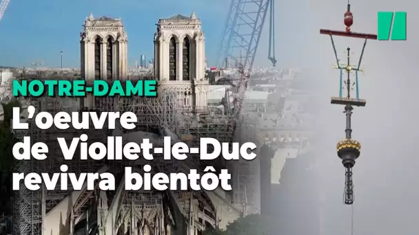 La flèche de Notre-Dame de Paris a retrouvé sa croix, il ne manque que le coq