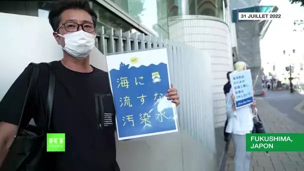 Japon : manifestation contre le déversement des eaux contaminées de la centrale de Fukushima-Daiichi