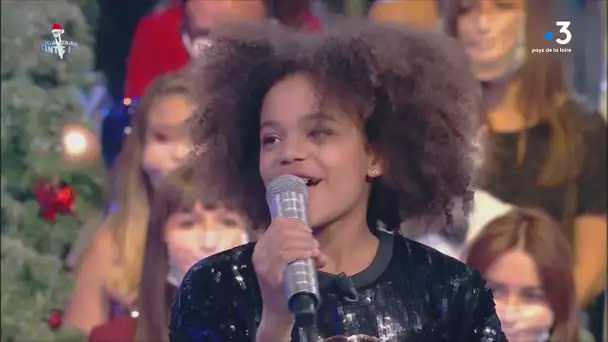 Lynn, la petite chanteuse mayennaise sur le plateau de "N'oubliez pas les enfants".