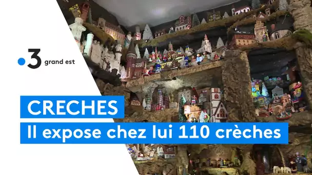 Il expose chez lui plus de 110 crèches de Noël de tous les pays