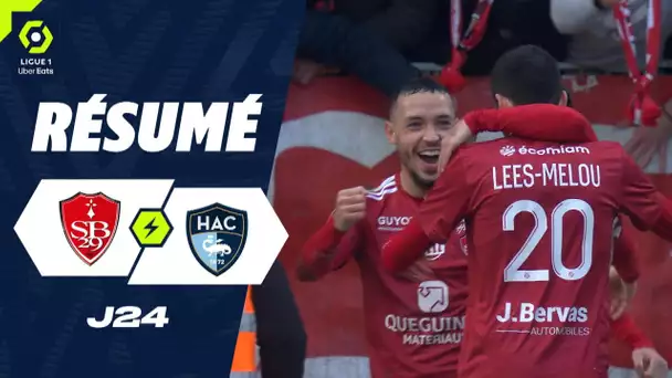 STADE BRESTOIS 29 - HAVRE AC (1 - 0) - Résumé - (SB29 - HAC) / 2023-2024