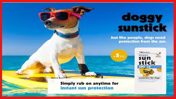 Petkin Dog Sunscreen Sunstick – Sunscreen for Dogs and Puppies, SPF 15 – Simply Rub on Anytime