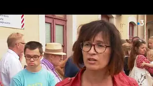 Manifestation en gare de Virieu-le-Grand/Belley (Ain)