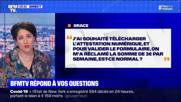 On me demande de payer pour télécharger l'attestation numérique, est-ce normal? BFMTV vous répond